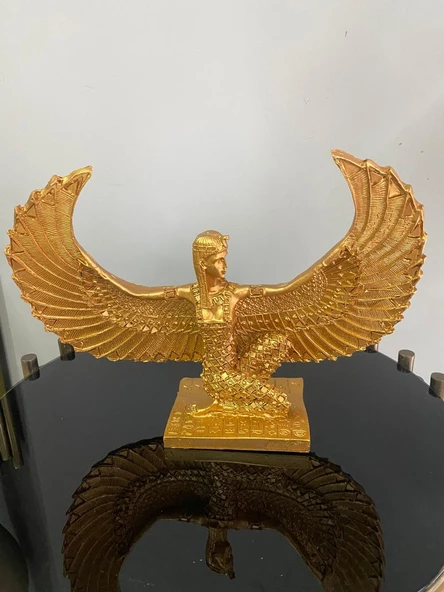 Dekoratif İsis Biblo Mısır Tanrıçası Melek şamdan modeli biblo - 3