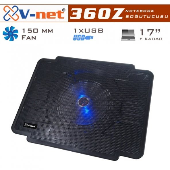360Z Notebook Cooler 15cm fan, 1xUSB port NVNC-360Z