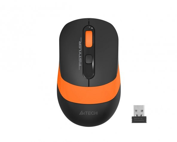 A4-TECH FG10 Siyah/Turuncu Optik Nano Kablosuz Mouse-2000 DPI FG10/TURUNCU