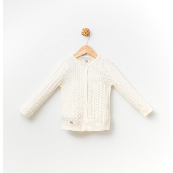 %100 Pamuk Triko Kız Bebek Hırka 13721 - 2