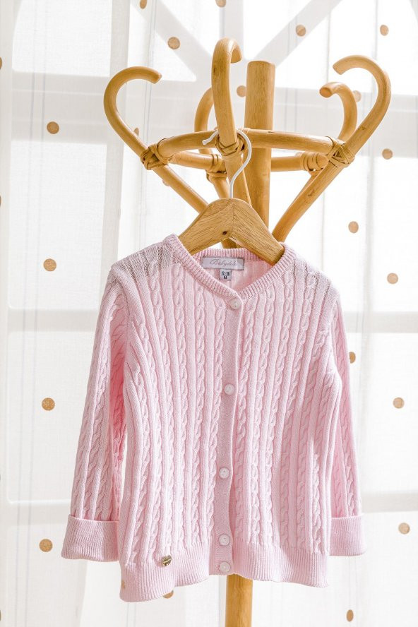 %100 Pamuk Triko Kız Bebek Hırka 13721 - 3