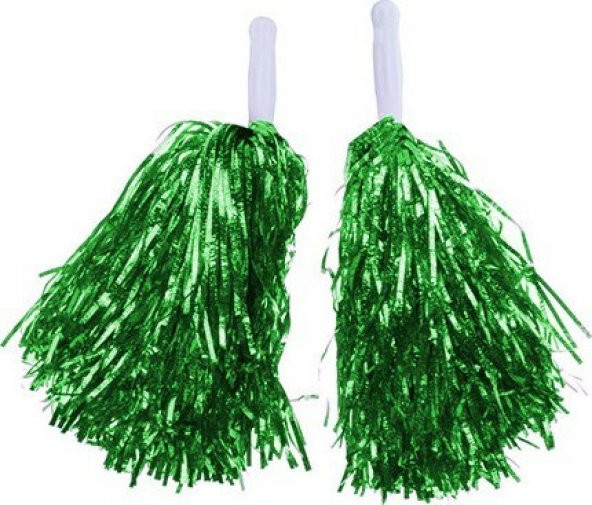 Ponpon Metalize Çiftli Yeşil