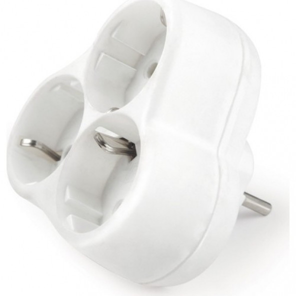 Viko Yonca Topraklı Priz - Beyaz teşhir 1 adet ürün görseli