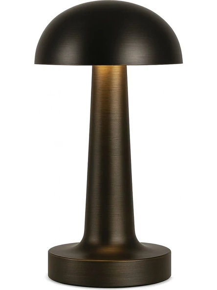 Şarjlı Masa Lambası Dimmerli Dekoratif Abajur Cata Lizbon Siyah Dokunmatik Sunum Lambası 3 Renk Işık Modu - Resim 3