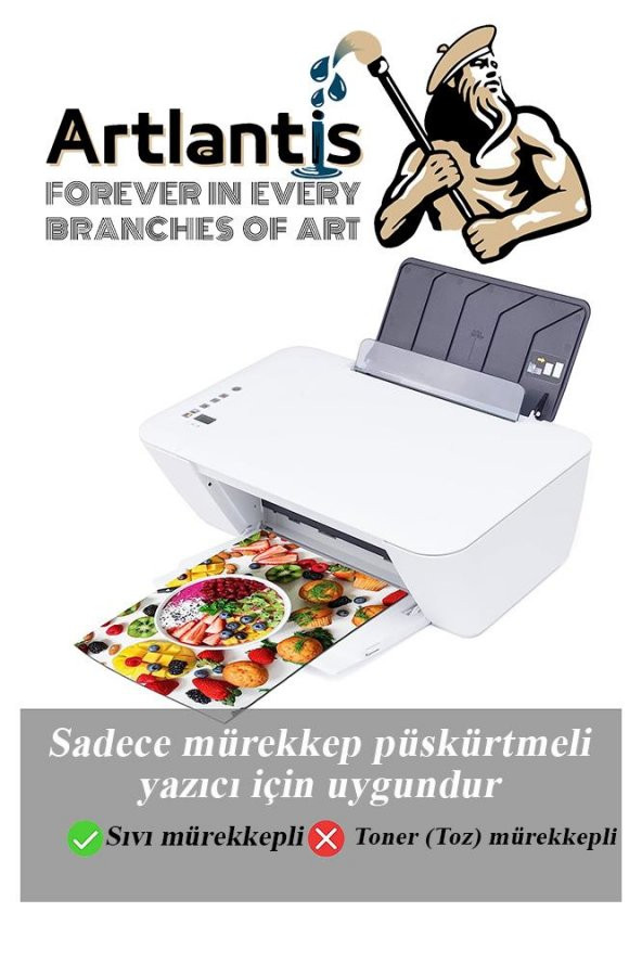 Fotoğraf Baskı Kağıdı A-4 200 Gr/m2 100lü 1 Paket A4 Fotoğraf Kağıdı Ofis Ve Ev Tipi Mürekkepli Yazıcılar İçin - Resim 5