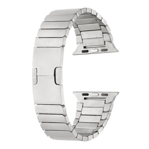 Apple Watch 7 45mm Zore KRD-82 Metal Kordon Saat Değildir.  Gümüş
