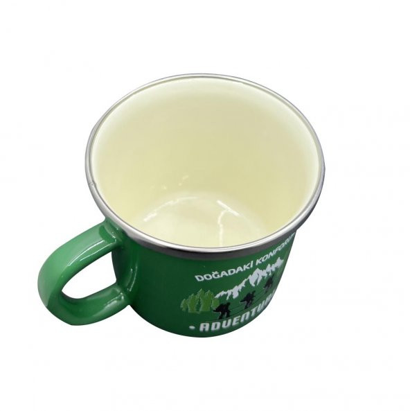 Orcamp Retro Emaye Kupa Bardak Adventure Yeşil (OUT-1900) - 3