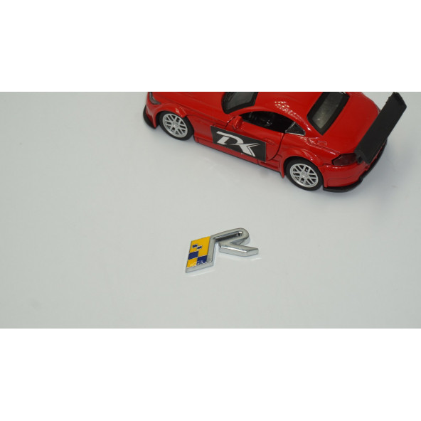 Volvo R Rozet İsveç Bayrağı 3M 3D Krom Metal Bagaj Yazı Logo - 2