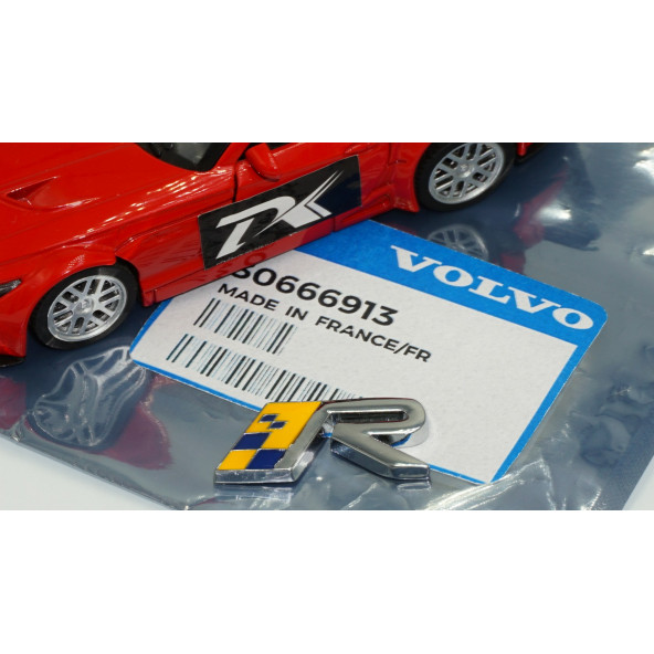 Volvo R Rozet İsveç Bayrağı 3M 3D Krom Metal Bagaj Yazı Logo - 5