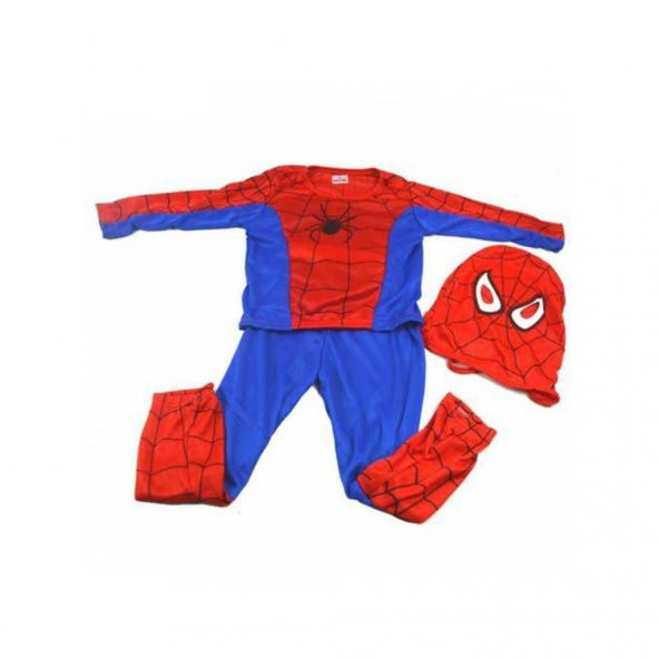 Spiderman Kostüm - Örümcek Adam Çocuk Kostümü - Maskeli Örümcek Adam Kostümü - 2
