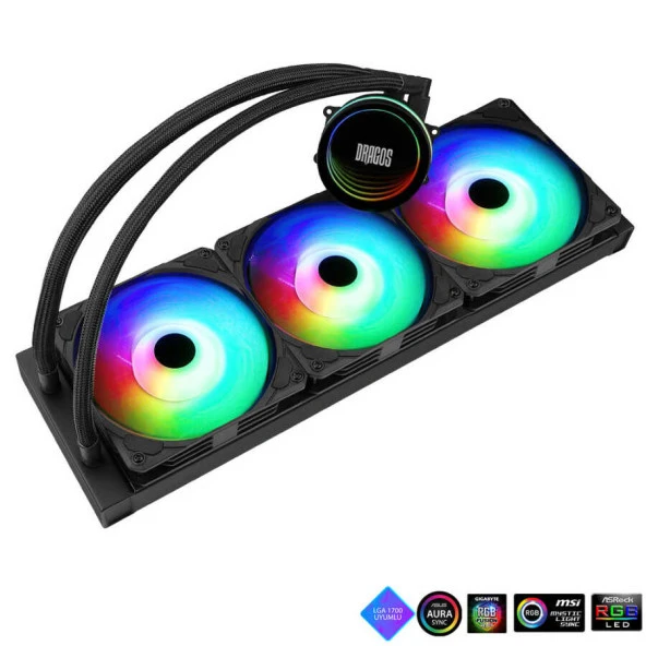 Dragos Vortex V-360 ARGB Kumandalı 360mm İşlemci Sıvı Soğutma