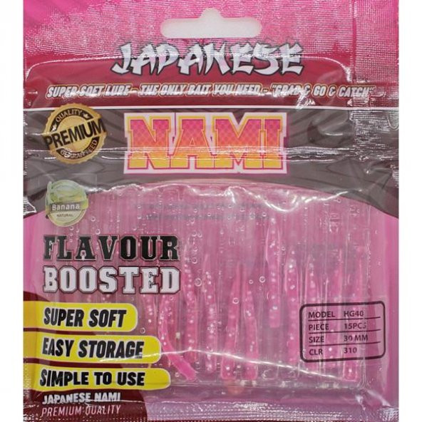 Japanese Nami 3cm LRF Silikon Yem Muz Aromalı 310 15ad.