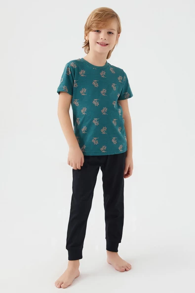 Arnetta 2504 Parrot Erkek Çocuk Kısa Kol Pijama Takım - 3