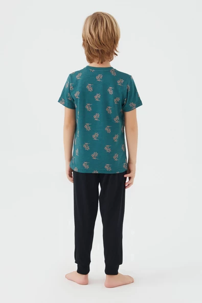 Arnetta 2504 Parrot Erkek Çocuk Kısa Kol Pijama Takım - 4