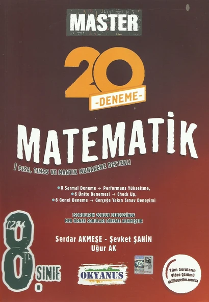 OKYANUS 8.SINIF MASTER MATEMATİK 20 DENEME