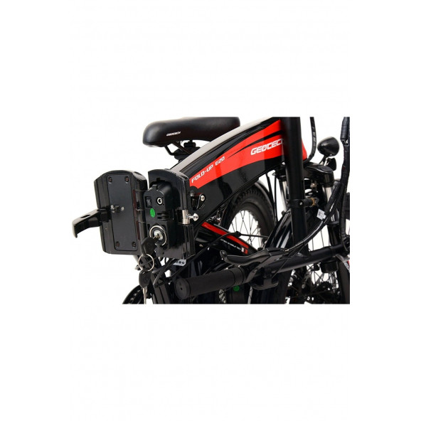 Geotech Fold-Up E20 Elektrikli Katlanır Bisiklet - Siyah/Kırmızı - 7