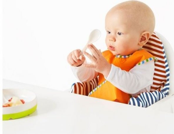 IKEA 2li Mama Kaşığı, Beyaz-Yeşil Ikea Bebek Mama Kaşığı 2li 13-16 cm - 3