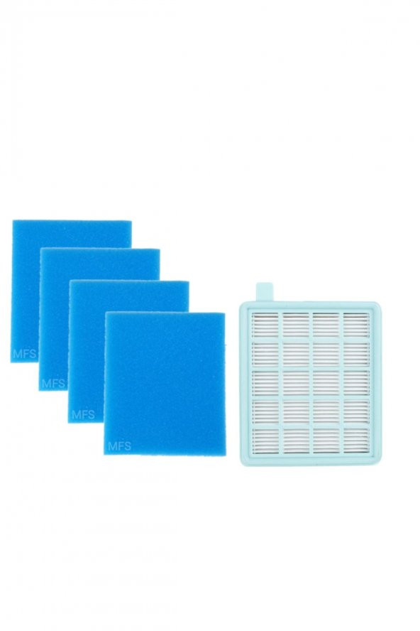 Philips FC 9323 / 9521 Uyumlu 1 Adet Hepa Filtre ve 4 Adet Sünger
