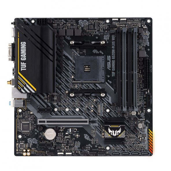 ASUS TUF GAMING A520M-PLUS WIFI AMD A520 AM4 DDR4 4800 Mhz WIFI BT AURA RGB mATX Anakart - 2