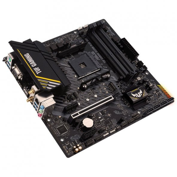 ASUS TUF GAMING A520M-PLUS WIFI AMD A520 AM4 DDR4 4800 Mhz  WIFI BT AURA RGB mATX Anakart - 5