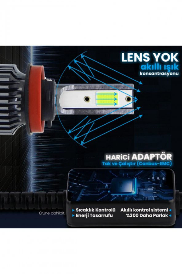 Waxen F2 Led Xenon Far Ampulü Beyaz H11
