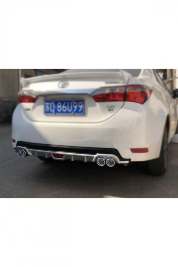 Toyota Corolla Difüzör Arka Tampon Eki Gri 4çıkış 2016 ürün görseli 1