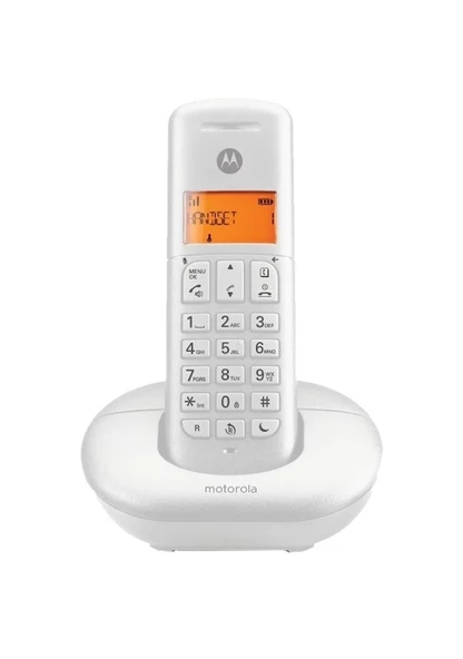 MOTOROLA E201 DİJİTAL KABLOSUZ DECT TELSİZ TELEFON  BEYAZ