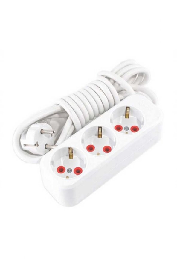 EKO GRUP 3LÜ 5 METRE 16A 250V TOPRAKLI GRUP PRİZ 