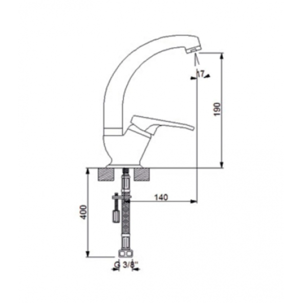 Ecesan Dream Kısa Kuğu Eviye Bataryası 4147311K - 2