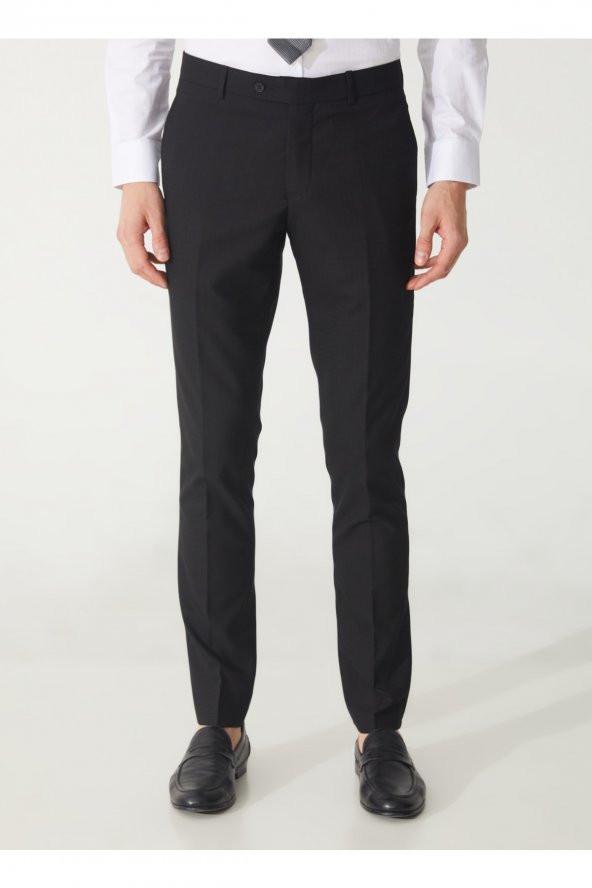 Normal Bel Slim Fit Siyah Erkek Takım Elbise Tk1006900236 - 3