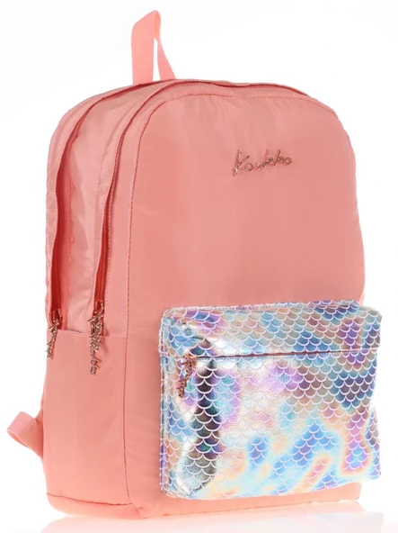 Kaukko Parlak Somon Okul Sırt Çantası ve Kalemlik Seti - Kız - Resim 2