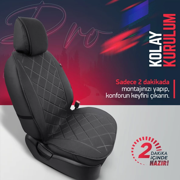 Otom Active Pro Serisi Koruyucu Oto Koltuk Minderi Siyah - 4