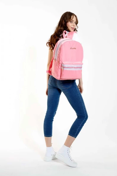 Kaukko Magic Gloss Rose Kız Çocuk Okul Çantası - İlkokul Ortaokul - Resim 3