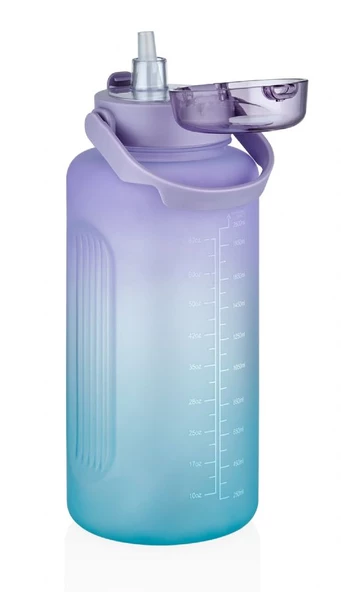 Vagonlife 2000 ml Mega Boy Renkli Matara - Mor - (2 litre) - 2