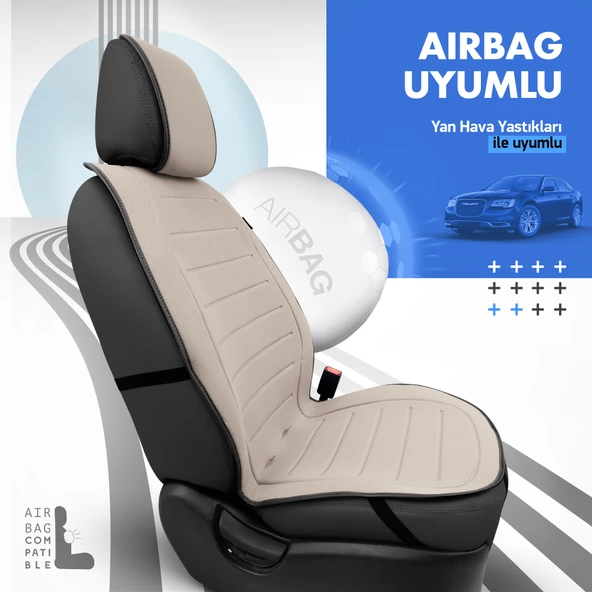 Otom Active Line Serisi Koruyucu Oto Koltuk Minderi  Bej - 2