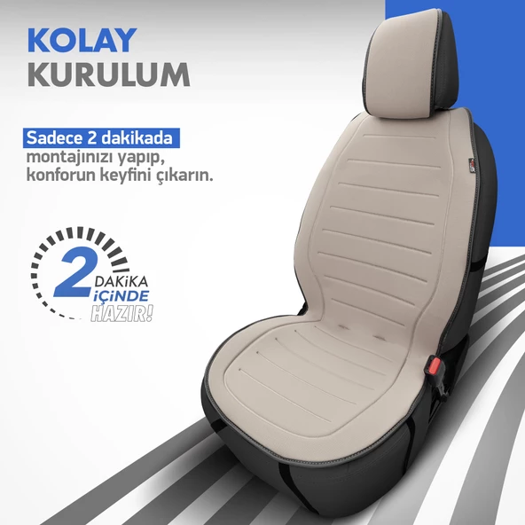 Otom Active Line Serisi Koruyucu Oto Koltuk Minderi  Bej - 4