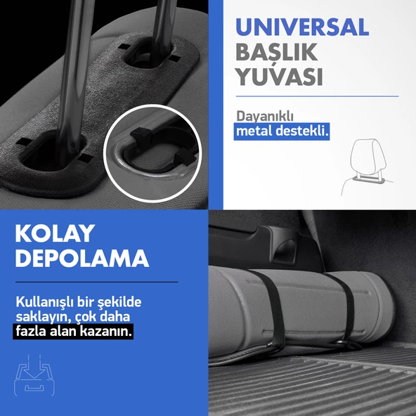 Otom Active Line Serisi Koruyucu Oto Koltuk Minderi Füme - 5