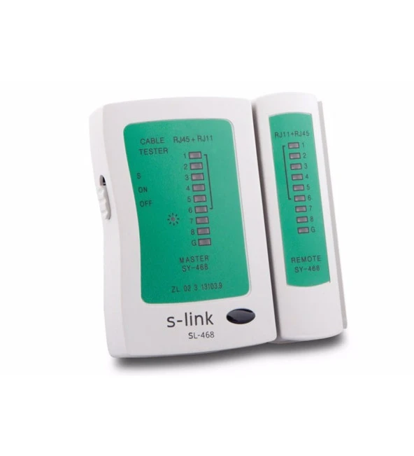 S-LINK SL-468 KABLO TEST CİHAZI RJ-45 RJ-11 LÜKS TKABLO TEST CİHAZI