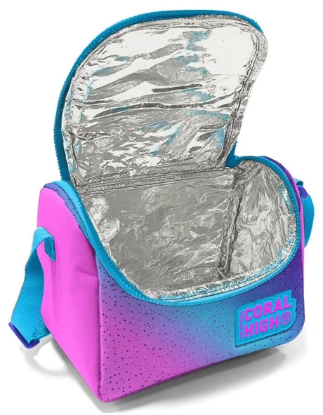 Coral High Pembe Mavi Kaplumbağa Okul Sırt ve Beslenme Çantası Seti - Kız Çocuk - Resim 4