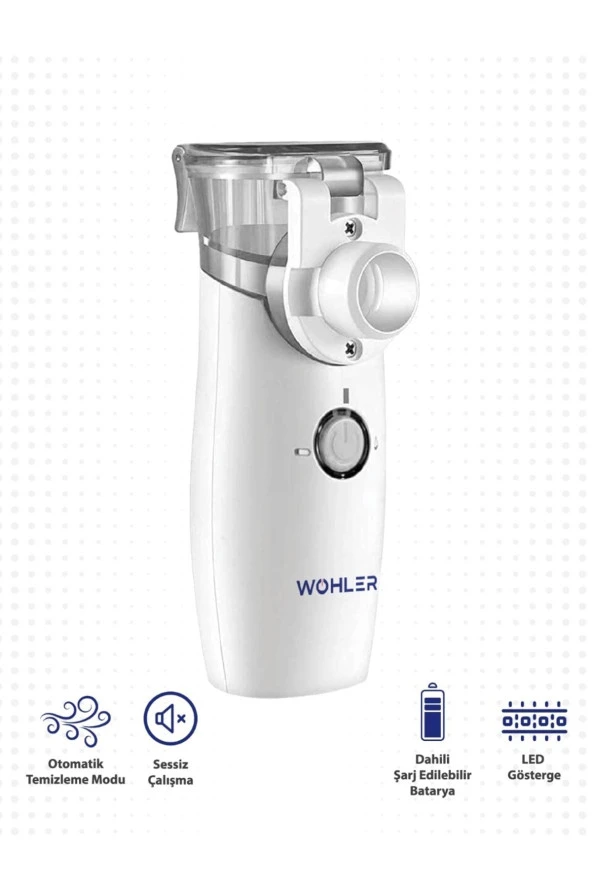 Wohler Taşınabilir Mesh Nebulizatör Şarjlı Sessiz Çantalı
