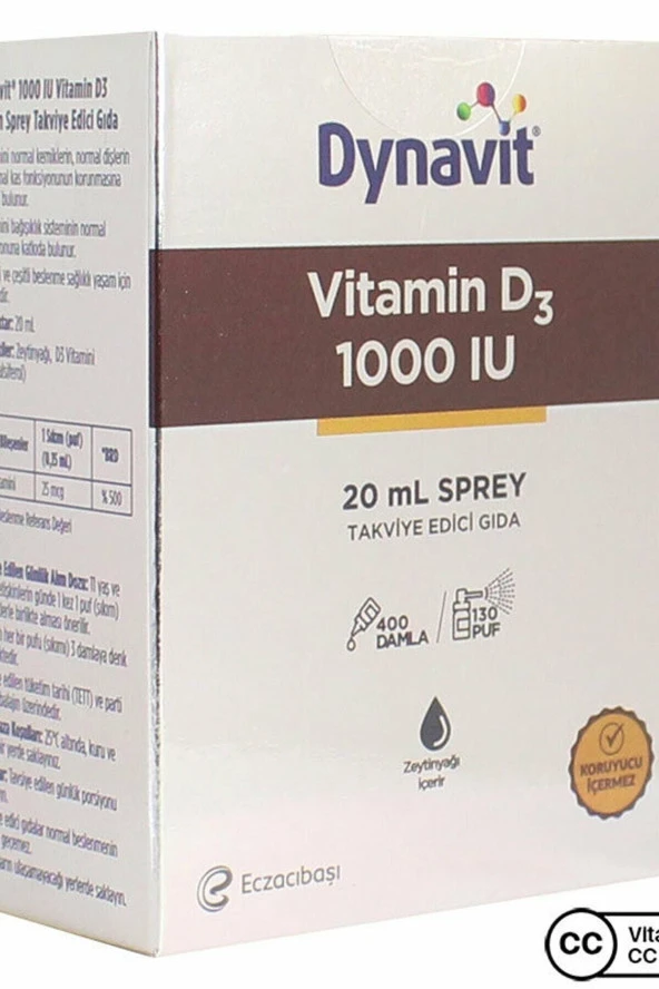 Dynavit Vitamin D3 1000 Iu 20 Ml Sprey