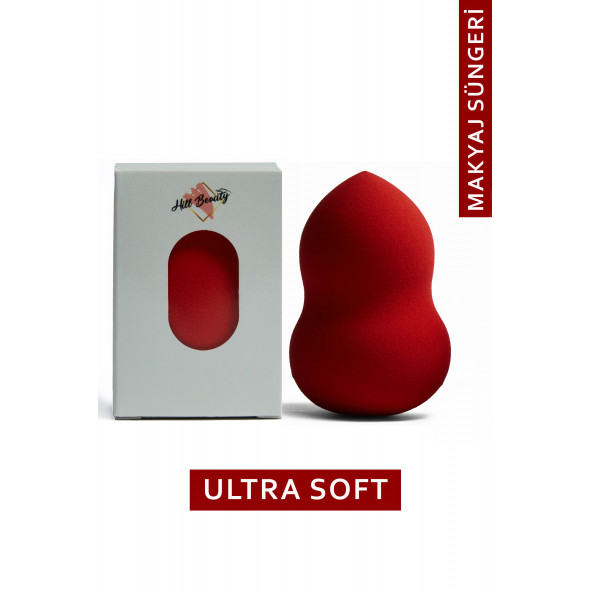 Hill Beauty Ultra Soft Makyaj Süngeri Kırmızı 3'lü Set - 3