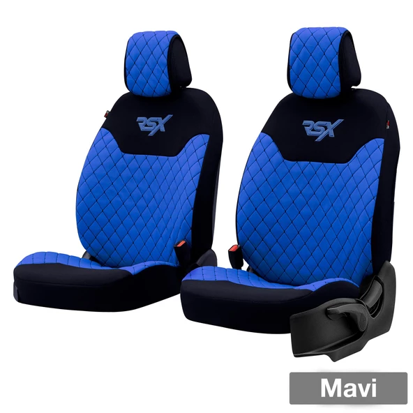 Otom Rsx Sport Koruyucu Oto Koltuk Minderi 2li Set Mavi