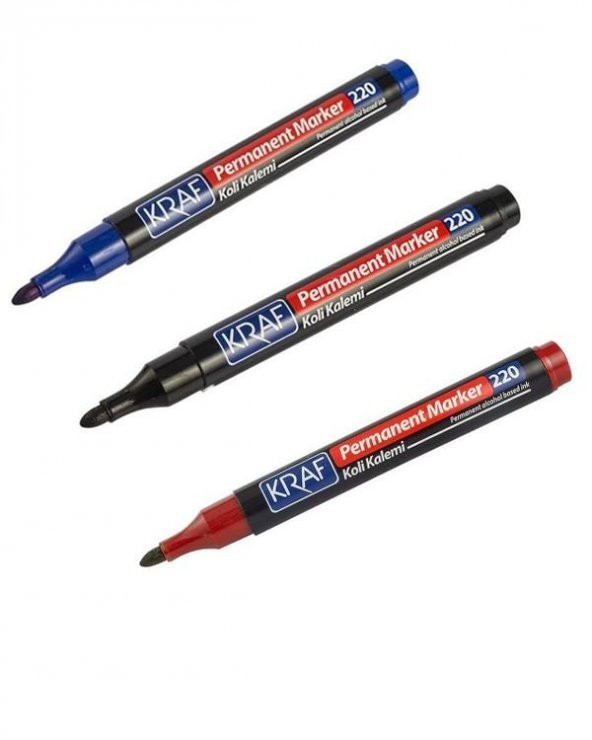 Kraf Permanent Marker Koli Kalemi 3lü Set 220