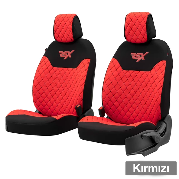 Otom Rsx Sport Koruyucu Oto Koltuk Minderi 2li Set  Kırmızı - 3