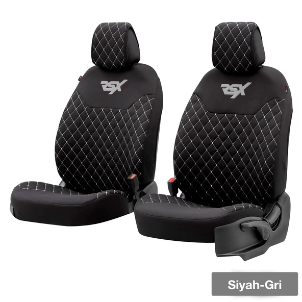 Otom Rsx Sport Koruyucu Oto Koltuk Minderi 2li Set  Siyah-Gri