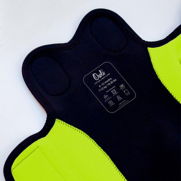 Owli Swimwarm Üşütmeyen Bebek Mayosu Neon Sarı - Siyah - 3