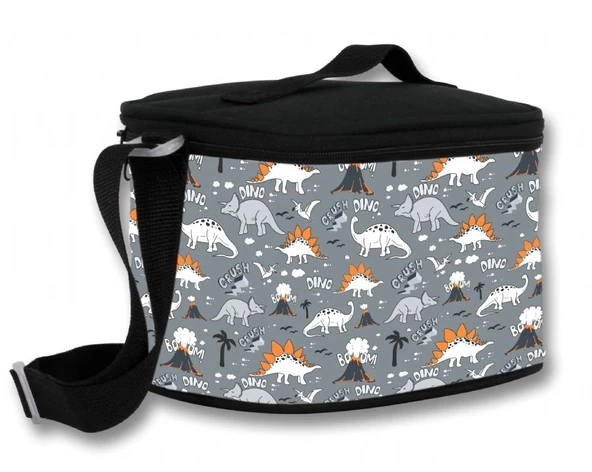 Cennec Siyah Gri Dinazor İlkokul Sırt Çantası ve Beslenme Seti - Erkek Çocuk - Resim 3