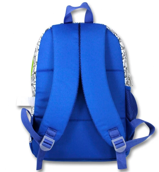 Cennec Boyanabilir İlkokul Okul Sırt Çantası - Kız ve Erkek Çocuk - Lacivert Beyaz - Resim 3