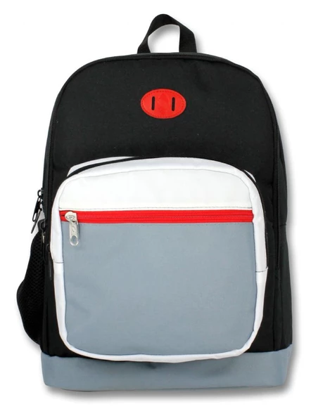 Cennec Dört Gözlü İlkokul Okul Sırt Çantası - Kız ve Erkek Çocuk - Yeşil Gri Beyaz - Resim 2